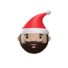 man with christmas cap 3d logo