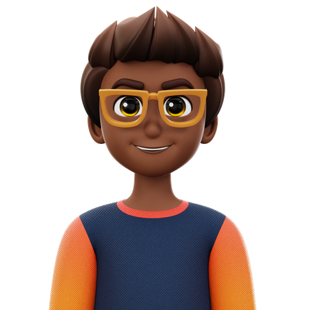 Man with Glasses  3D Icon