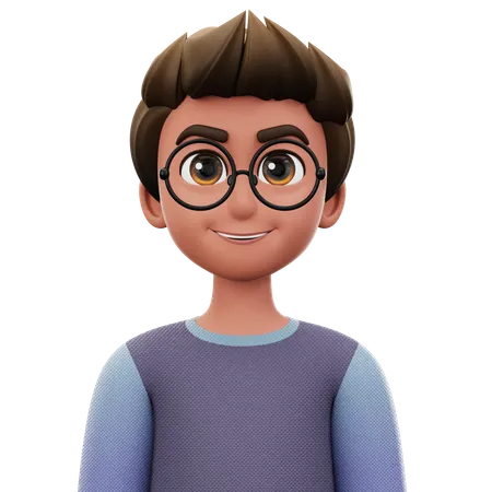 Man with Glasses  3D Icon