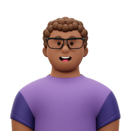 Man with Glasses  3D Icon