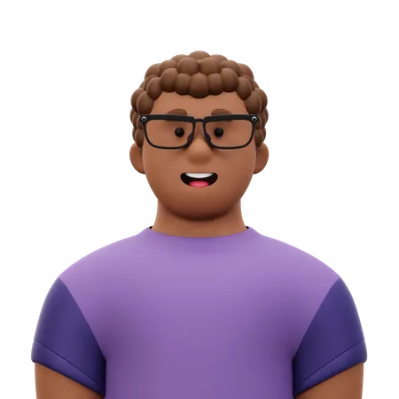 Man with Glasses  3D Icon