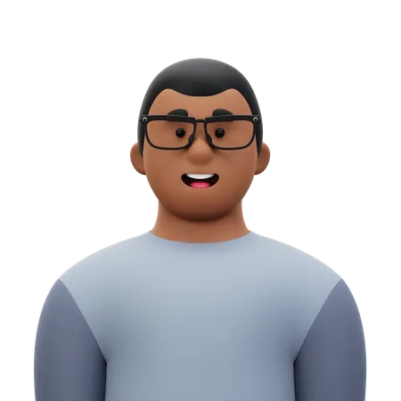 Man with Glasses  3D Icon