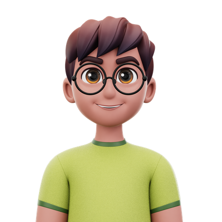 Man with Glasses  3D Icon