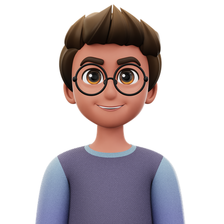 Man with Glasses  3D Icon