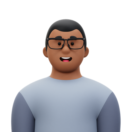 Man with Glasses  3D Icon