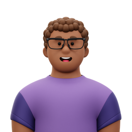 Man with Glasses  3D Icon