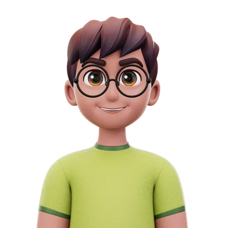Man with Glasses 3D Icon