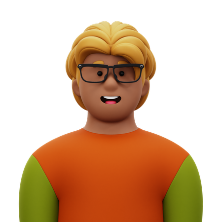 Man with Glasses  3D Icon
