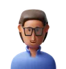 Man with glasses avatar