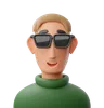 Man with glasses avatar