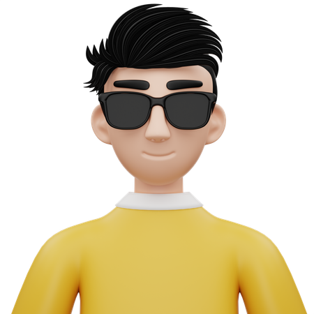 Man With Goggles  3D Icon