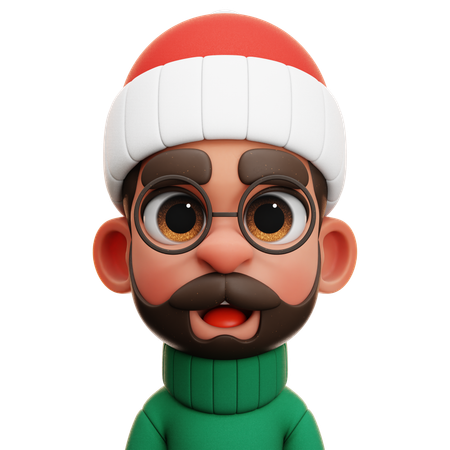 MAN WITH GREEN SWEATER  3D Icon