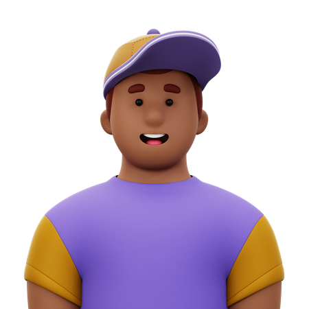 Man with Hat  3D Icon