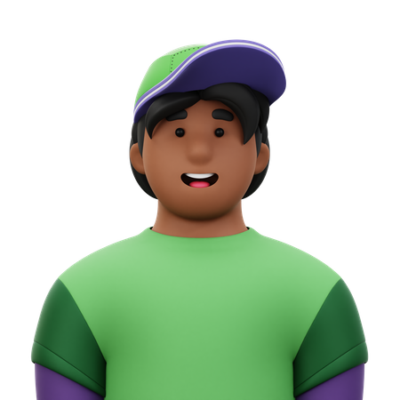 Man with Hat  3D Icon