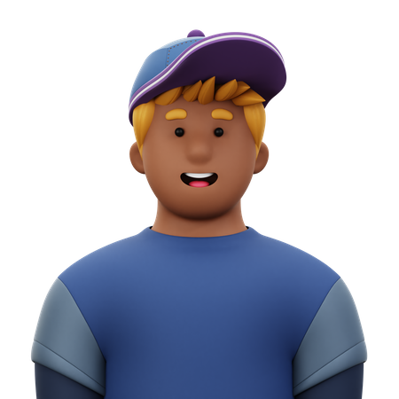 Man with Hat  3D Icon