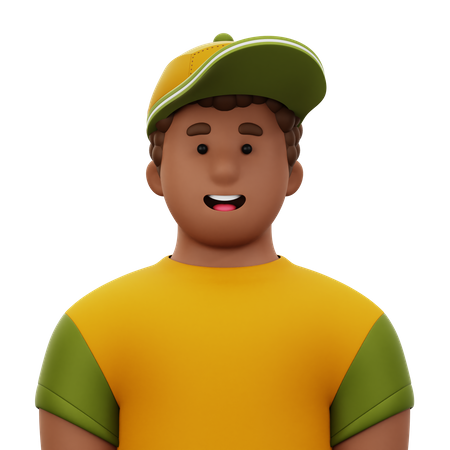 Man with Hat  3D Icon