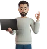 Man With Notebook And Ok Sign