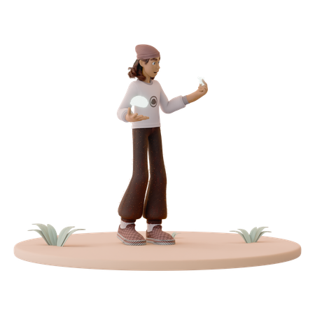 Man with Puzzle Piece Brain  3D Icon