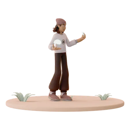 Man with Puzzle Piece Brain  3D Icon