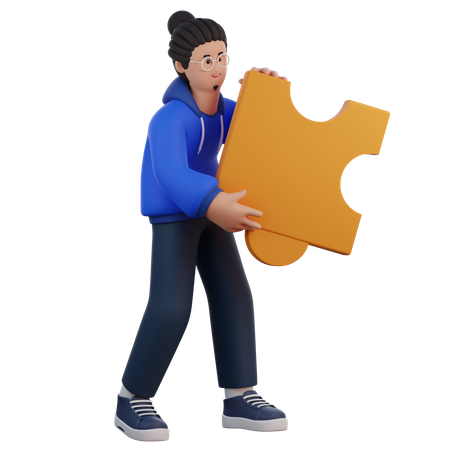 Man With Solution  3D Icon