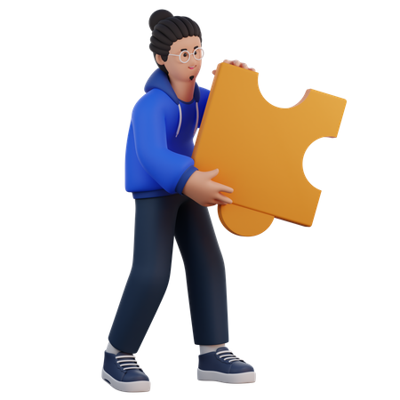 Man With Solution  3D Icon