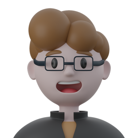 Man With Specs  3D Icon