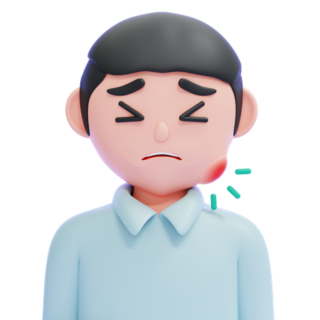 歯痛の男性  3D Icon