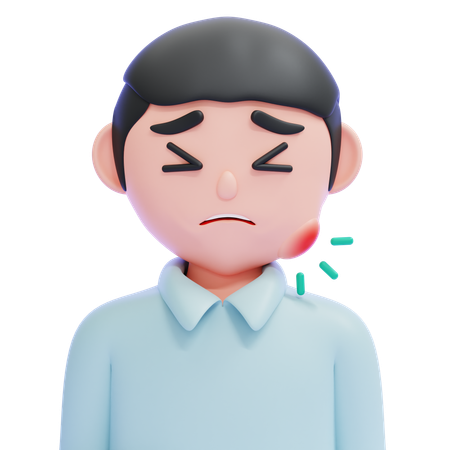 Man with Toothache  3D Icon