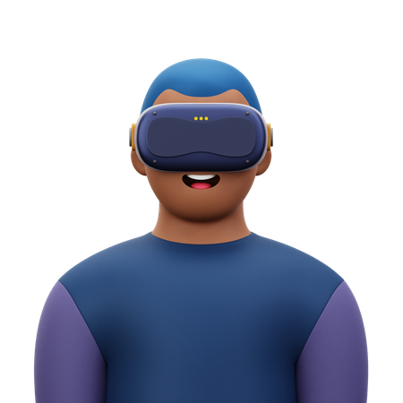 Man with VR  3D Icon