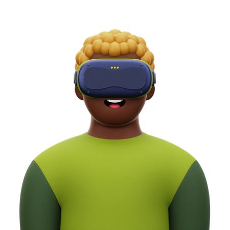Man with VR  3D Icon