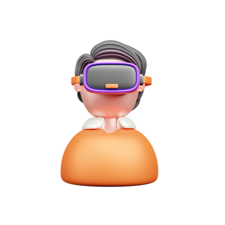 Man With Vr Glass  3D Icon