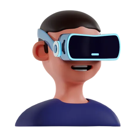 Man With Vr Glasses  3D Icon