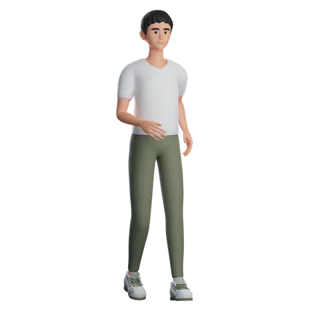 Man With Walking Gesture  3D Illustration
