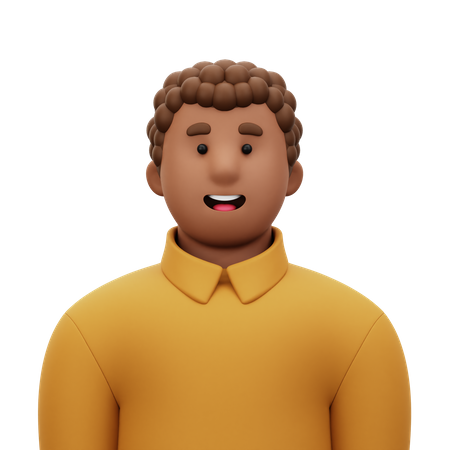 Man with Yellow Shirt  3D Icon