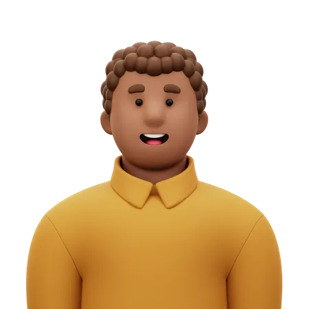 Man with Yellow Shirt  3D Icon