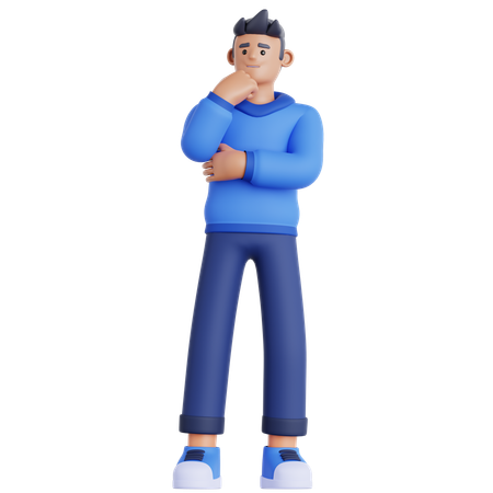 Man Worried  3D Icon