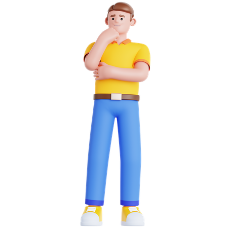 Man Worried  3D Illustration