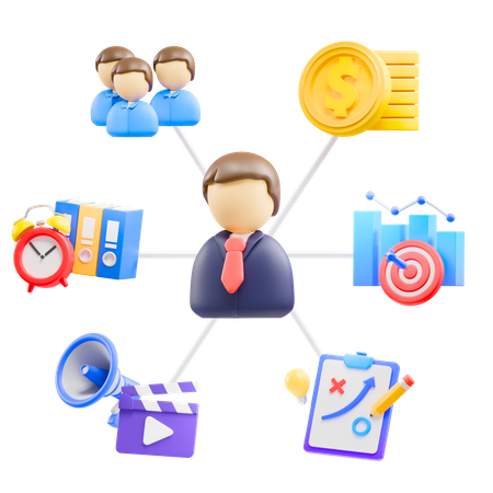 Management  3D Icon