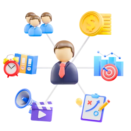 Management  3D Icon