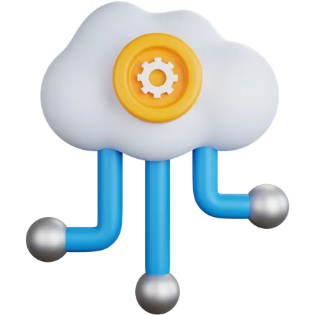 Management Cloud Connection  3D Icon