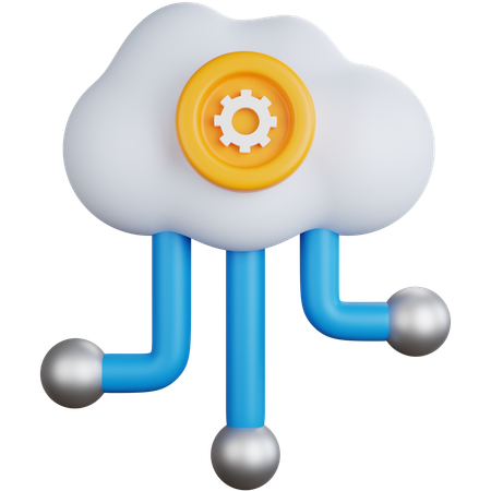 Management Cloud Connection  3D Icon