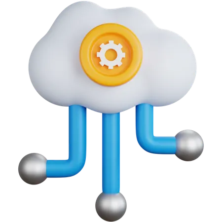 Management Cloud Connection  3D Icon