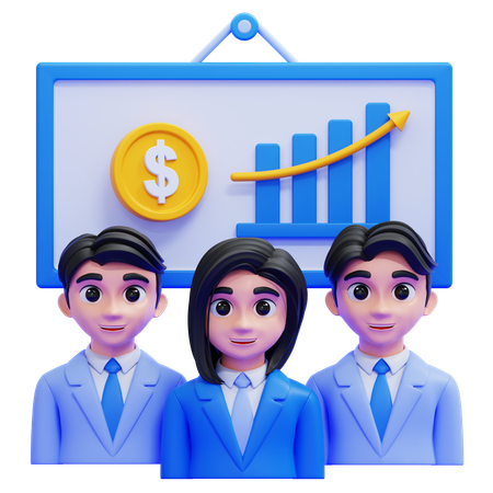Management Meeting  3D Icon