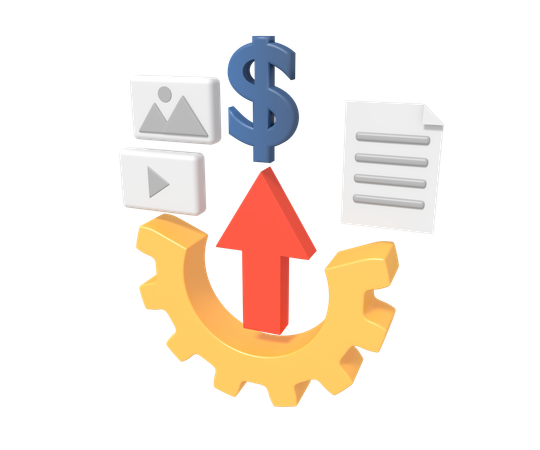 Management Optimization  3D Icon