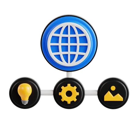 Management System  3D Icon