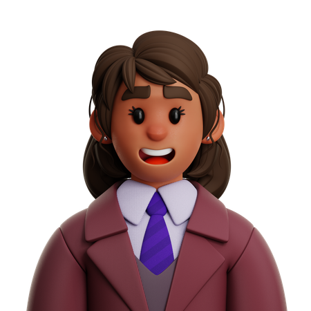 Femme gestionnaire  3D Icon
