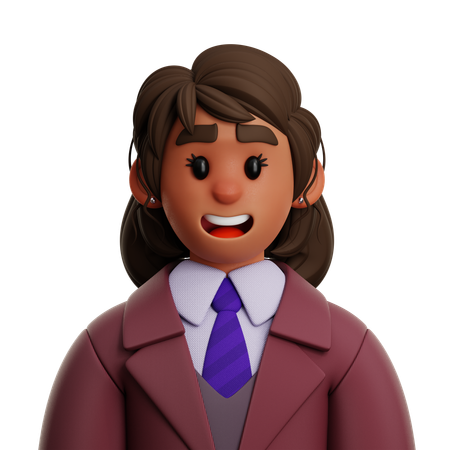 MANAGER WOMAN  3D Icon