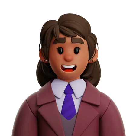 MANAGER WOMAN  3D Icon