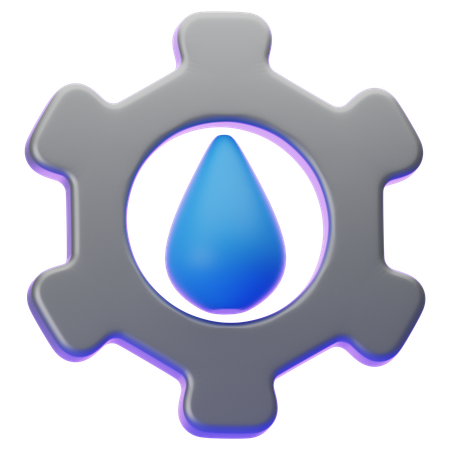 水の管理  3D Icon