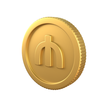 Manat Gold Coin  3D Icon